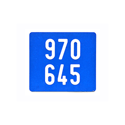 plaque immatriculation bleue 140x120