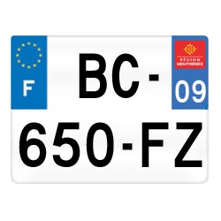 plaque immatriculation moto 09