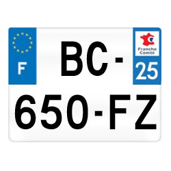 plaque moto cyclo departement 25