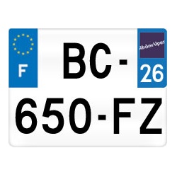 plaque moto drome 26 rhone-alpes