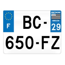 plaque mineralogique bretagne 29