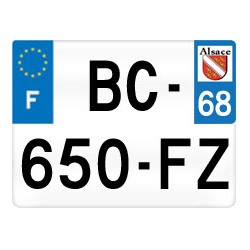 plaque moto ou cyclo departement 68