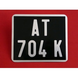 plaque immatriculation noire cyclo solex